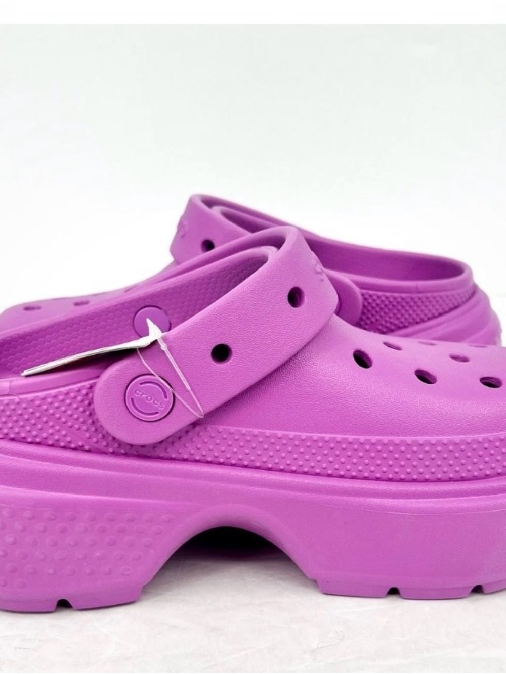 CROCS men size 9 , women size 11 Bright Purple Classic Clog Sandals